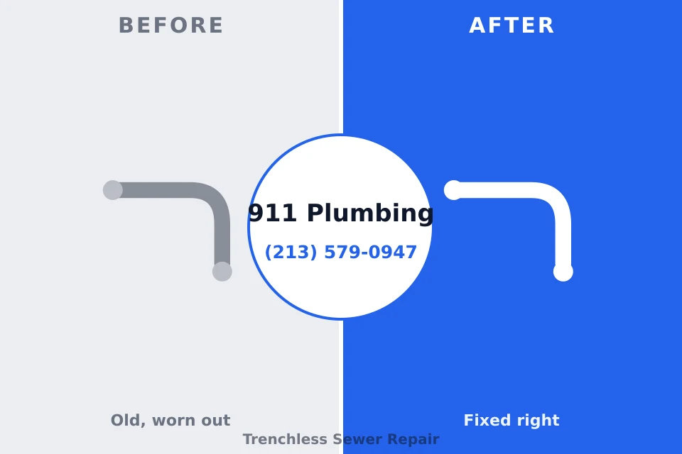 Before and after: plumbing repair Shelter Island Heights, NY